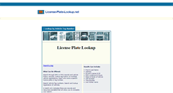 Desktop Screenshot of license-plate-lookup.net