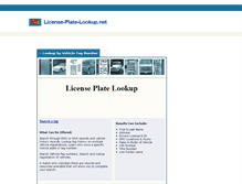 Tablet Screenshot of license-plate-lookup.net